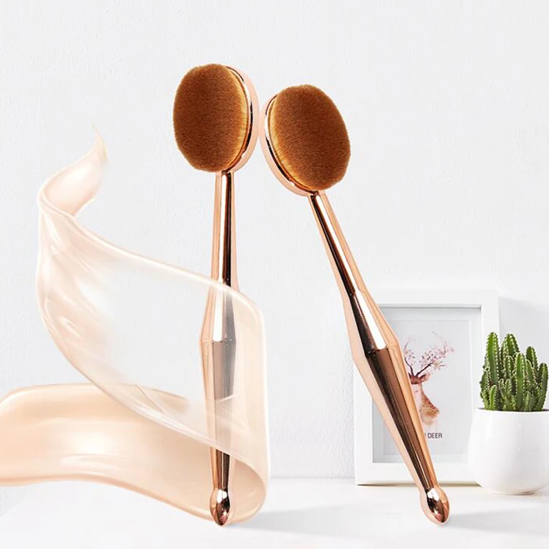 

QIC Makeup Brush 1 PCS Toothbrush The New Mermaid Makeup Brush Foundation Oval Brushes One Set