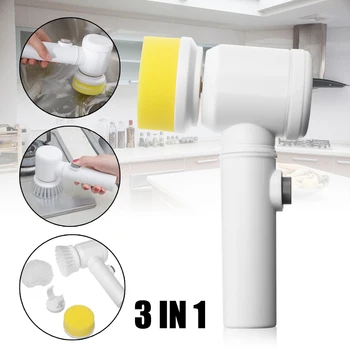 

5 in 1 Magic Brush Nylon Bathtub Electric Multi-functional Household Tools Bath Kitchen Cleaning Brush Window Cleaner Seen TV