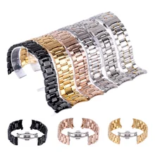 Stainless Steel Watchband Classic Curved End Folding Clasp Watch Band Wrist Strap Link Bracelet WatchBands 20mm 22mm цена Stainless Steel Watchband Classic Curved End Folding Clasp Watch Band Wrist Strap Link Bracelet WatchBands 20mm 22mm цены онлайн