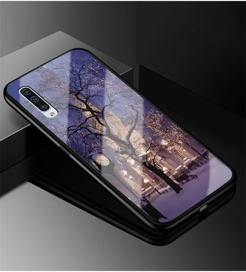 Стеклянный чехол для Samsung A50 A30s A70 стеклянный задняя крышка Galaxy A71 2019 A 50 A51 51