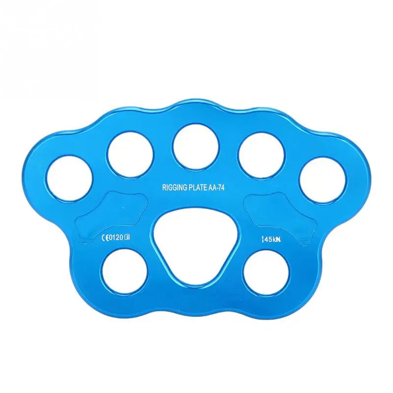 

Outdoor 8 Holes Paw Rigging Plate Rock Climbing Multi Anchor Point Connector Gear Outdoor Survival Mountaineering Equipment