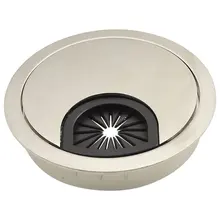 PPYY-Серебряный тон 60 мм круглое кольцо, проволока кабель отверстие Крышка для компьютерного стола