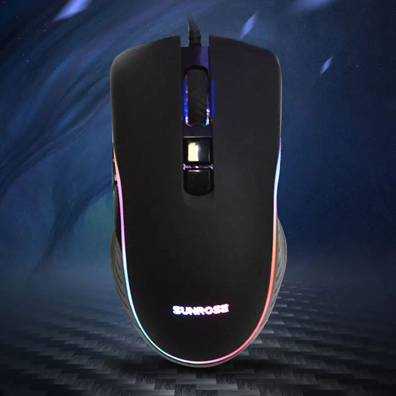 Sunrose T560 Wired Usb Computer Gaming Mouse Colorful Glow 4 Buttons Laptop1200Dpi Photoelectric Games Mouse For Pc Lol Pubg G Sunrose T560 Wired Usb Computer Gaming Mouse Colorful Glow 4 Buttons Laptop1200Dpi Photoelectric Games Mouse For Pc Lol Pubg G