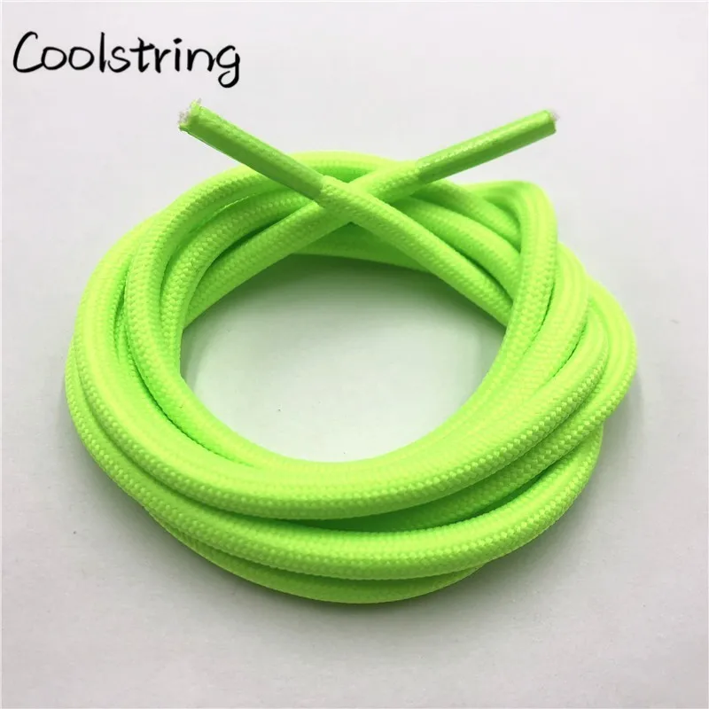 Coolstring New 0.5cm Round Sports Shoelace Thick Polyester Hiking Bootlaces Outdoor For Boots Kids Mens Basketball Shoe Laces