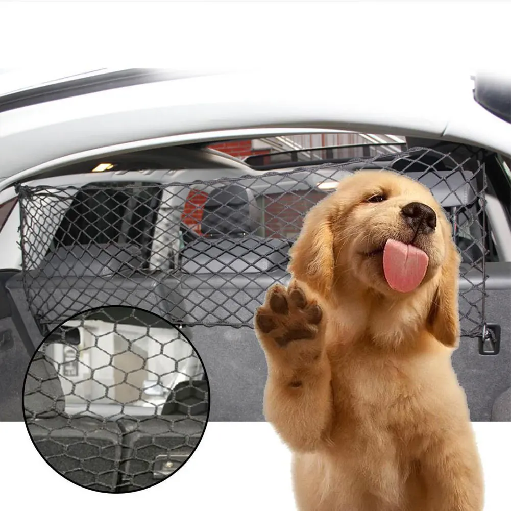 Universal Adjustable Mesh Safety Guard font b Pet b font Dog Trunk Fence Travel Car Barrier