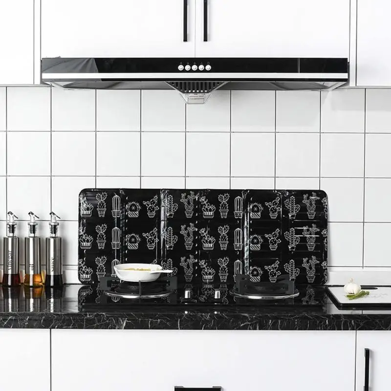 Кухонная настенная плита с разбрызгивающимся экраном, защита от брызг масла, доска для кухонной газовой плиты, защита от масла, кухонные аксессуары