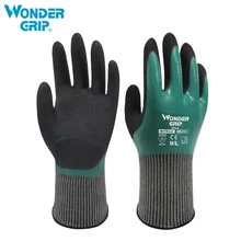 Термостойкие рабочие перчатки с двухслойным латексным покрытием, маслостойкие рабочие перчатки для садоводства, рыбалки