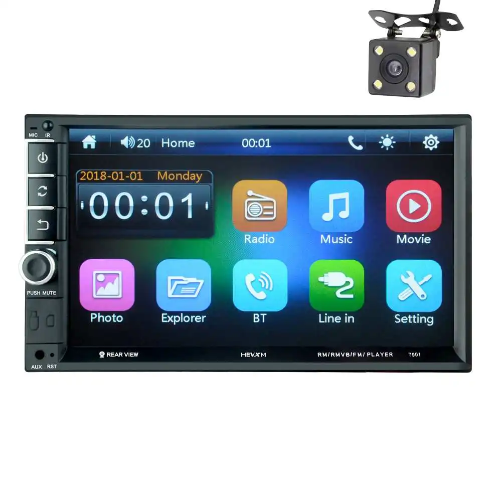 

HEVXM 7901 7 inch double ingot HD car MP5 player mobile phone connected Bluetooth hands-free double ingot MP3 card machine