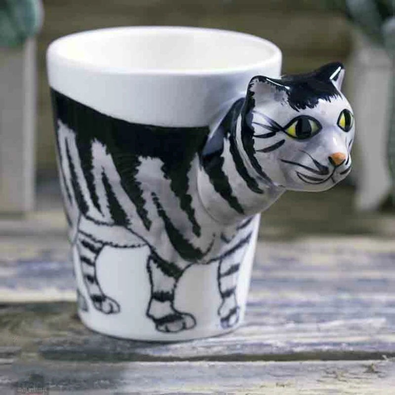 200 мл 3D стерео кофейная кружка Tabby cat ручная работа животные креативная
