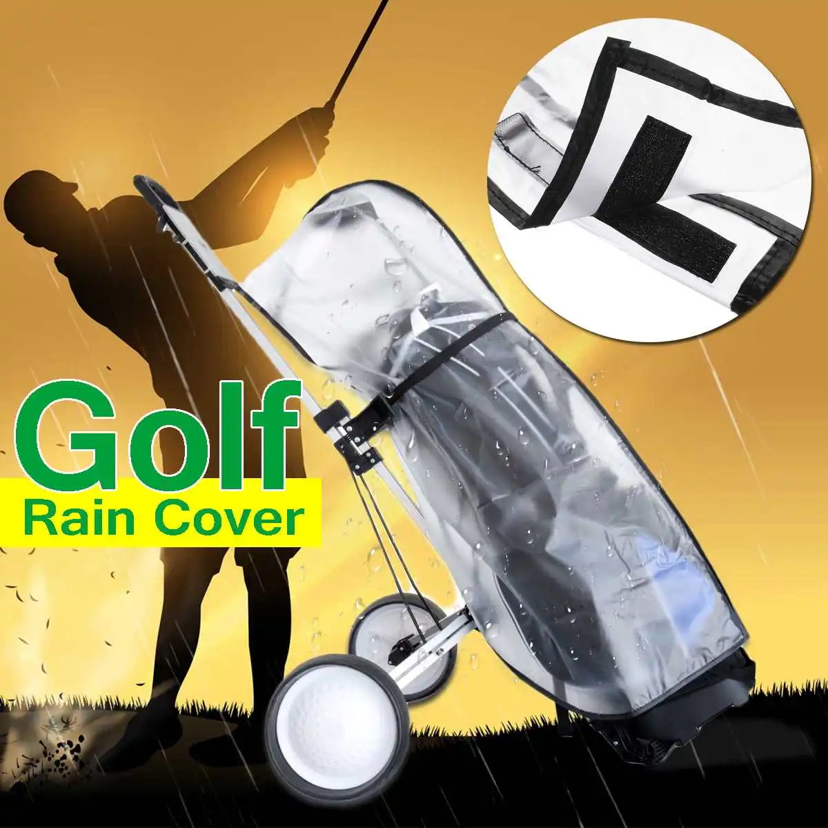 Waterproof Dustproof Golf Rain Cover PVC Golf Bag Shield Outdoor Rod