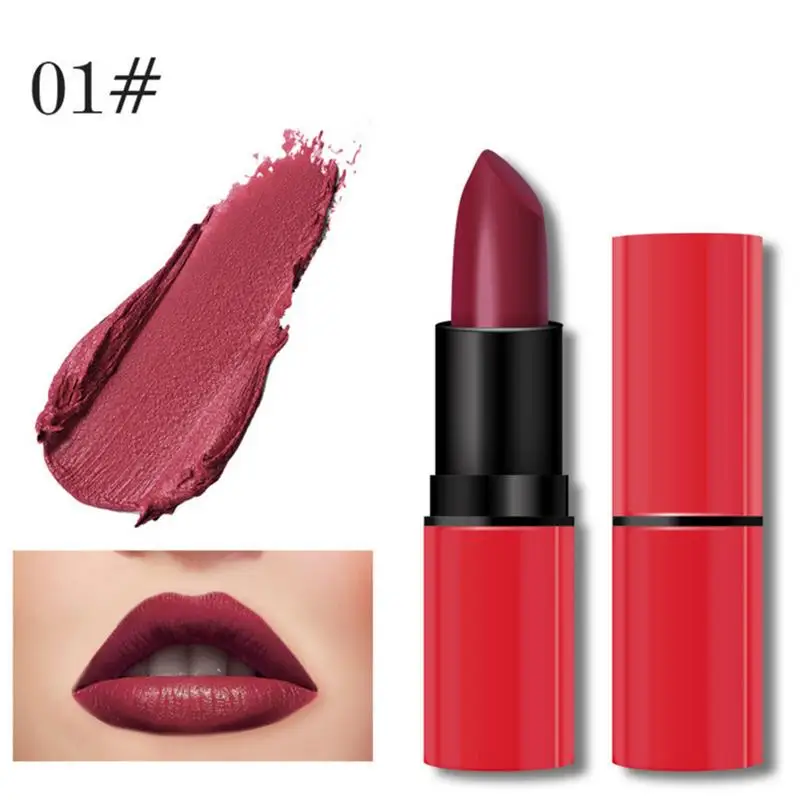 New Lipstick Matte Waterproof Velvet Lip Stick 8 Colors Sexy Red Brown Pigments Makeup Matte Lipsticks Beauty Lips