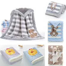 Новые мягкие для малышей и детей постарше с рисунком кролика фланель Одеяло постельные принадлежности одеяло играть Одеяло полотенце-накидка