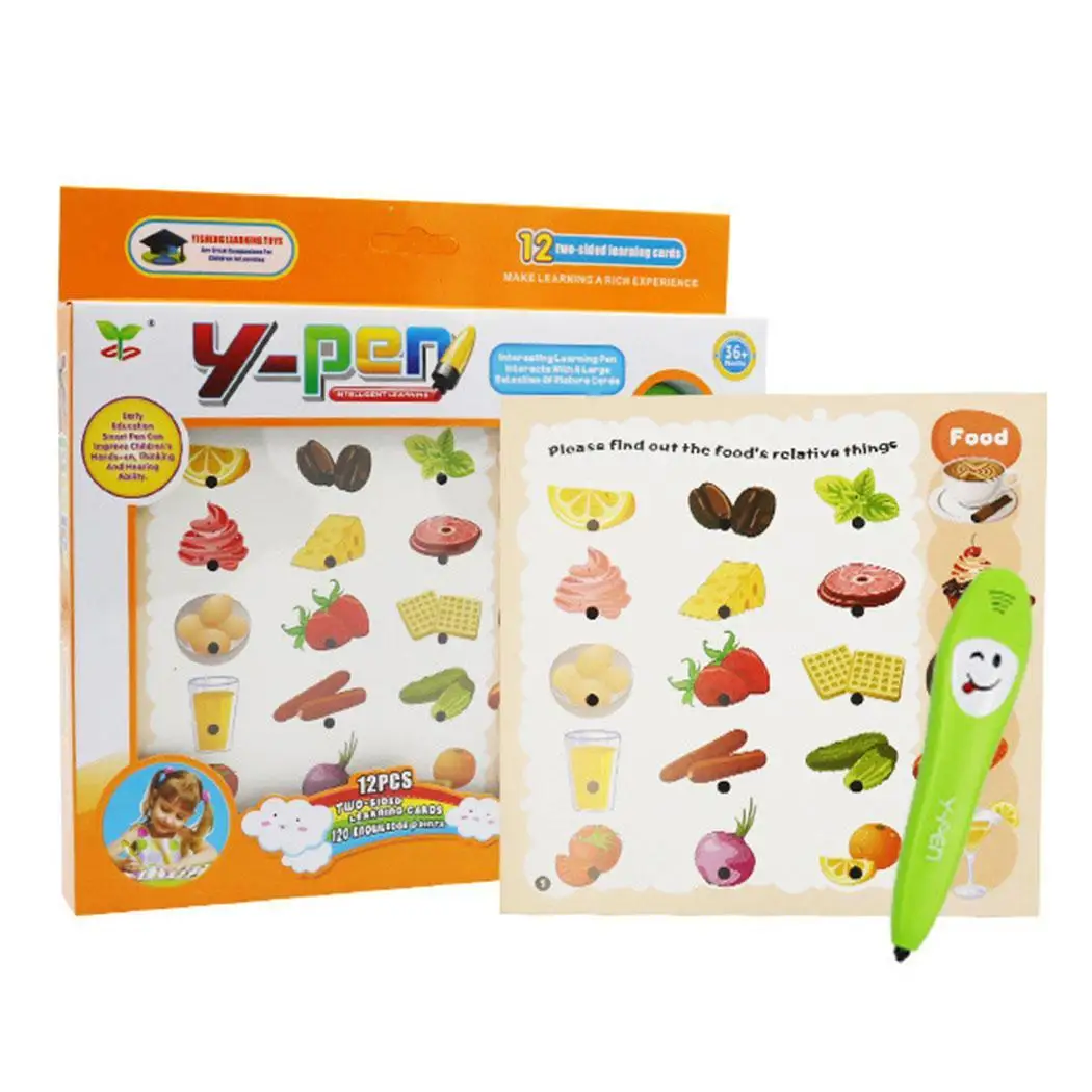 Multi function электронный мультфильм Smart Learning Pen зеленый с повседневное чтение книги