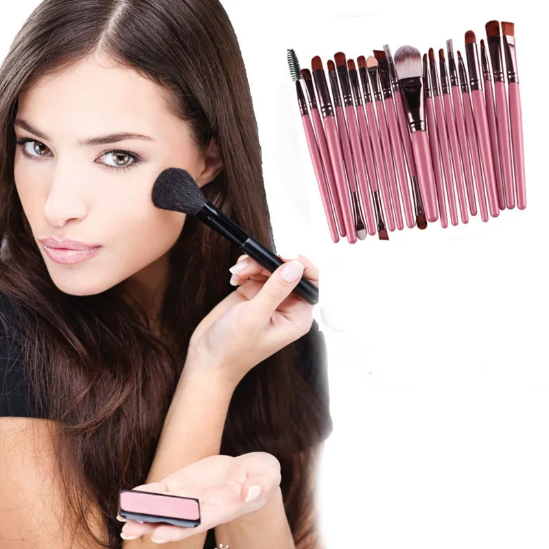 

MAANGE Makeup Brushes Set Eye Shadow 20 pcs Makeup Brush Set tools Make-up Toiletry Kit Wool Make Up Brush Pink Dropship A18