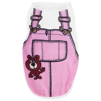 

Puppy Dog Cotton Costume T-shirt Summer Round Neck Tops Tee Playsuit Dog Clothes Apparels