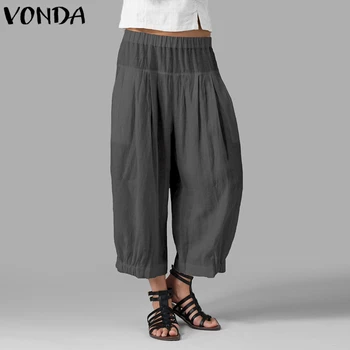 

Autumn Women Wide Leg Pants 2020 Casual High Waist Harem Pants Casual Loose Solid Trousers Plus Size Vintage Bottoms 5XL