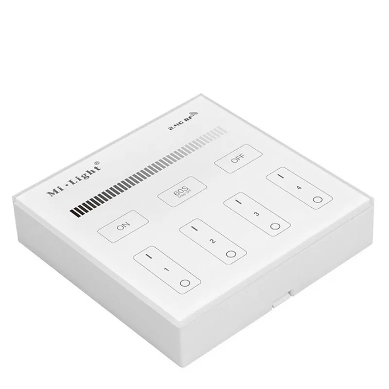 

CLAITE 4-Zones Smart B1 Panel Dimmer Controller Work With Single Color LED Strip Light Bulb Easy Operation 60s Delay Off