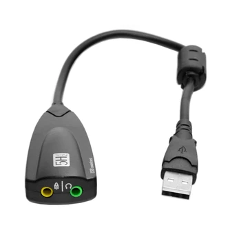 

CYSM USB 2.0 to Virtual 5.1 Channel 3D Audio Sound Card Controller 3.5mm Stereo Adapter Cable