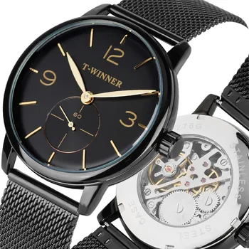 

Stainless Steel Clock Mechanical Watch Movement for Women Men Arabic Digital Mechanical Watch Hand-wind Mechanical Wristwatches