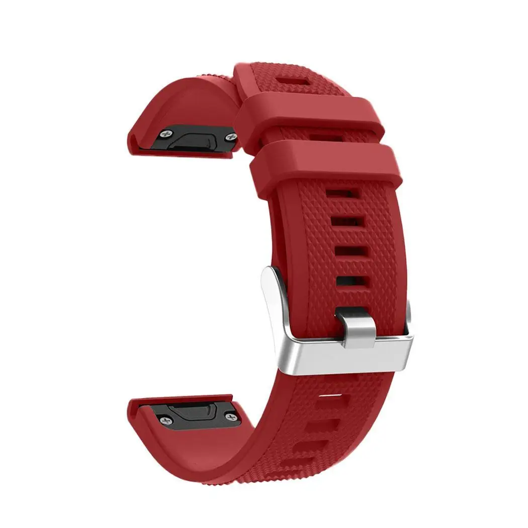 

Soft Silicone Watch Band Wrist Strap Replacement Yellow, White, Red, Purple, Green, Black For Garmin Fenix 5