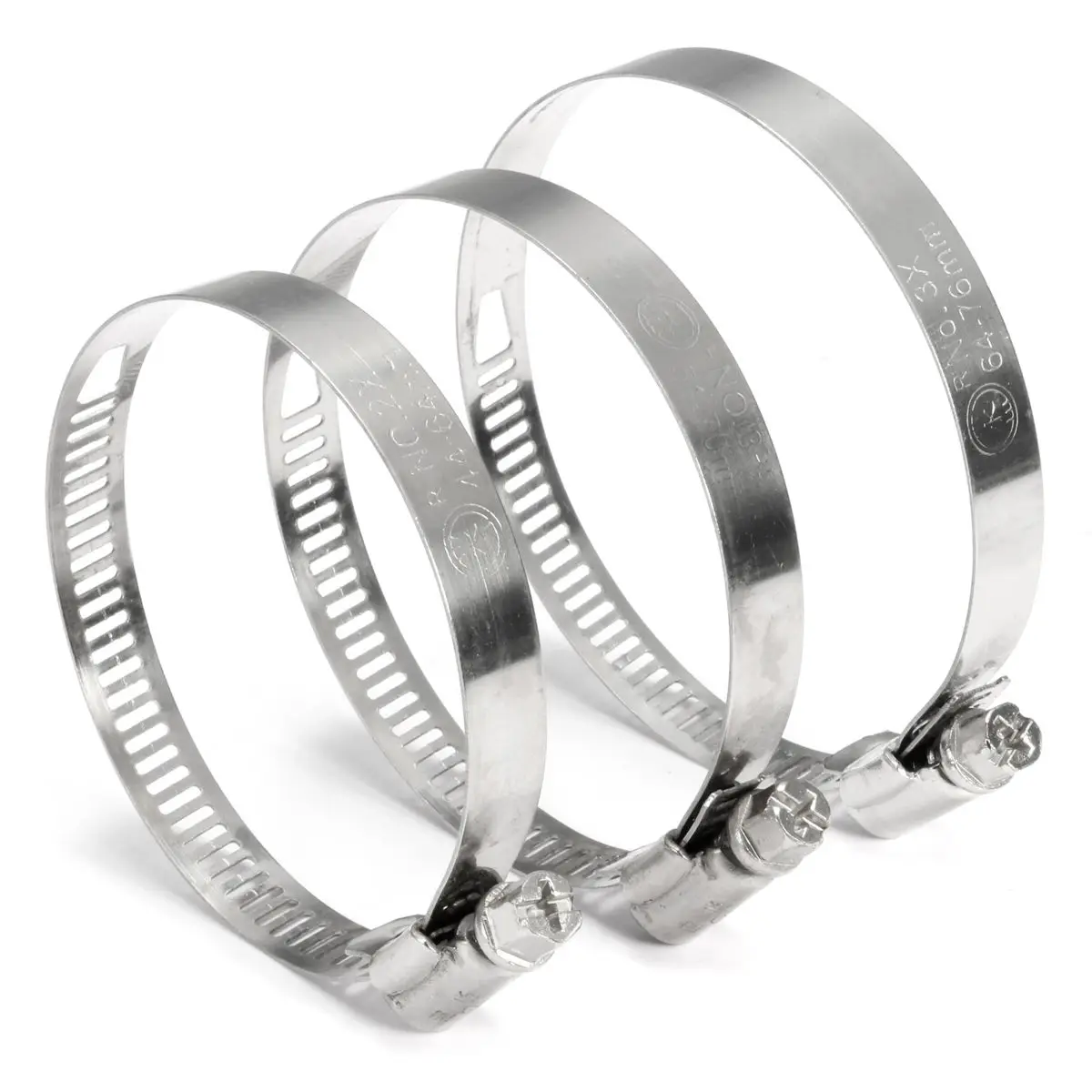 

5pcs Pipe Clamps Genuine Jubilee Stainless Steel Hose Clips Fuel Hose Pipe Clamps Worm Drive Durable Anti-oxidation