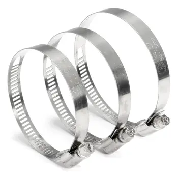 

5pcs Pipe Clamps Genuine Jubilee Stainless Steel Hose Clips Fuel Hose Pipe Clamps Worm Drive Durable Anti-oxidation