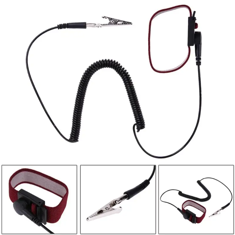 2 Meters Cable Anti Static ESD Wrist Strap Ground Static Discharge Band