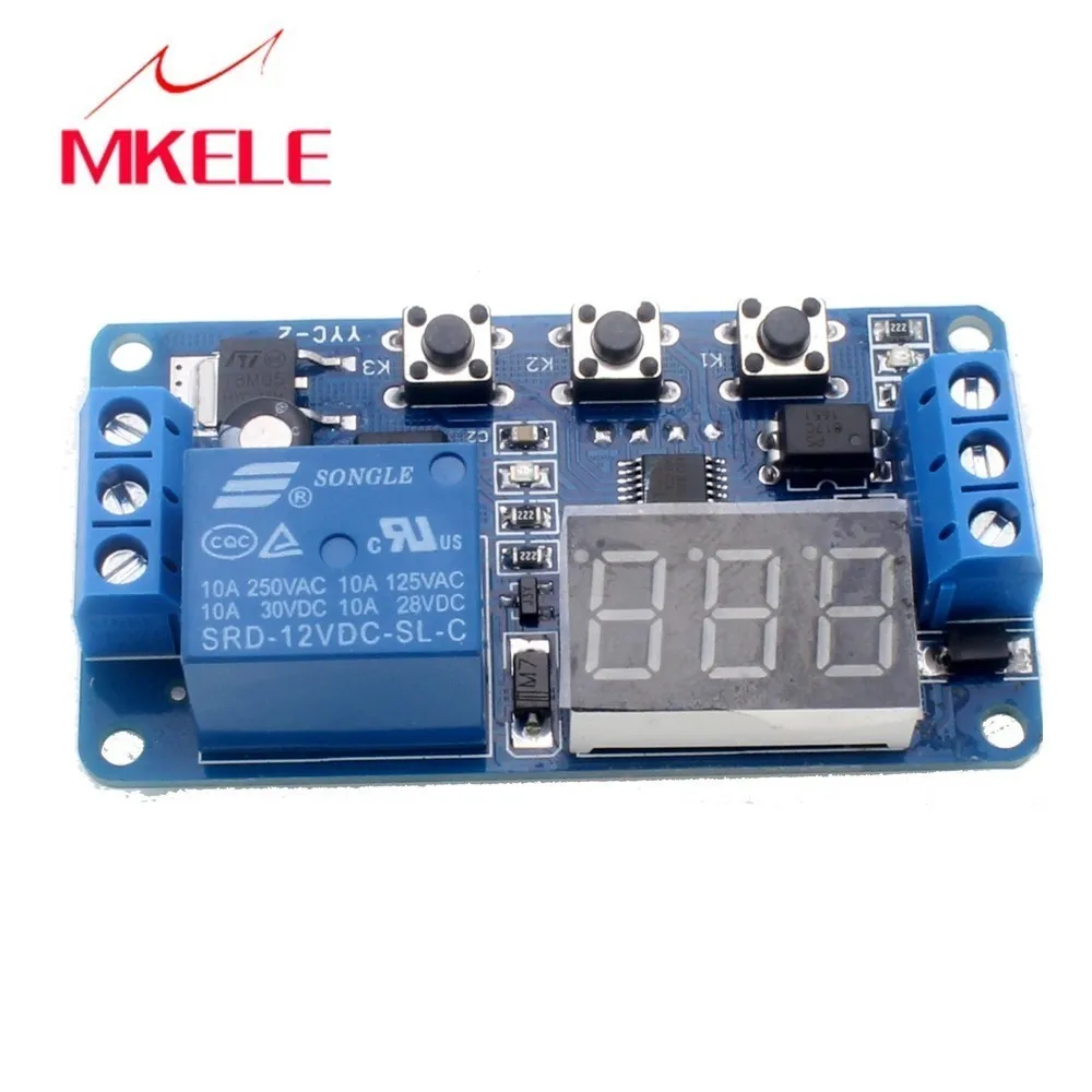 

Automation Relay YYC-2 DC12V Relay Module LED Display Digital Delay Timer Control Switch Hot Selling