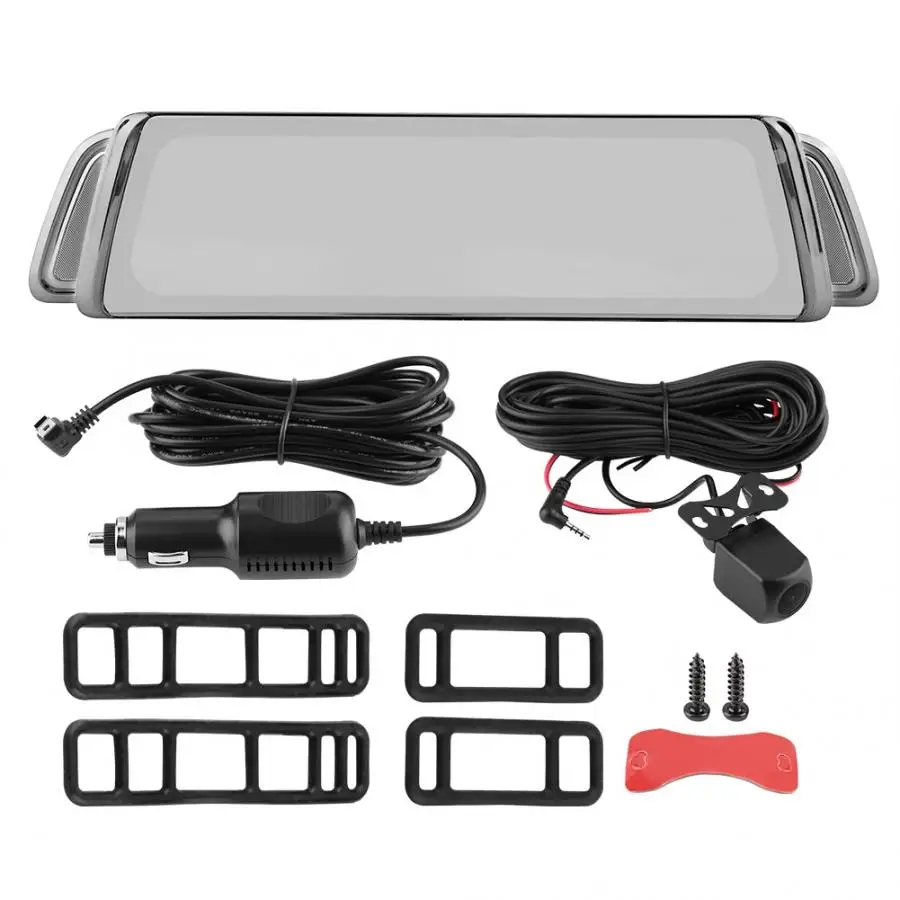 

10 Inch Touch Screen 1296P HD Dual Lens Reverse Camera G-Sensor Parking Monitor Car Dash Camera