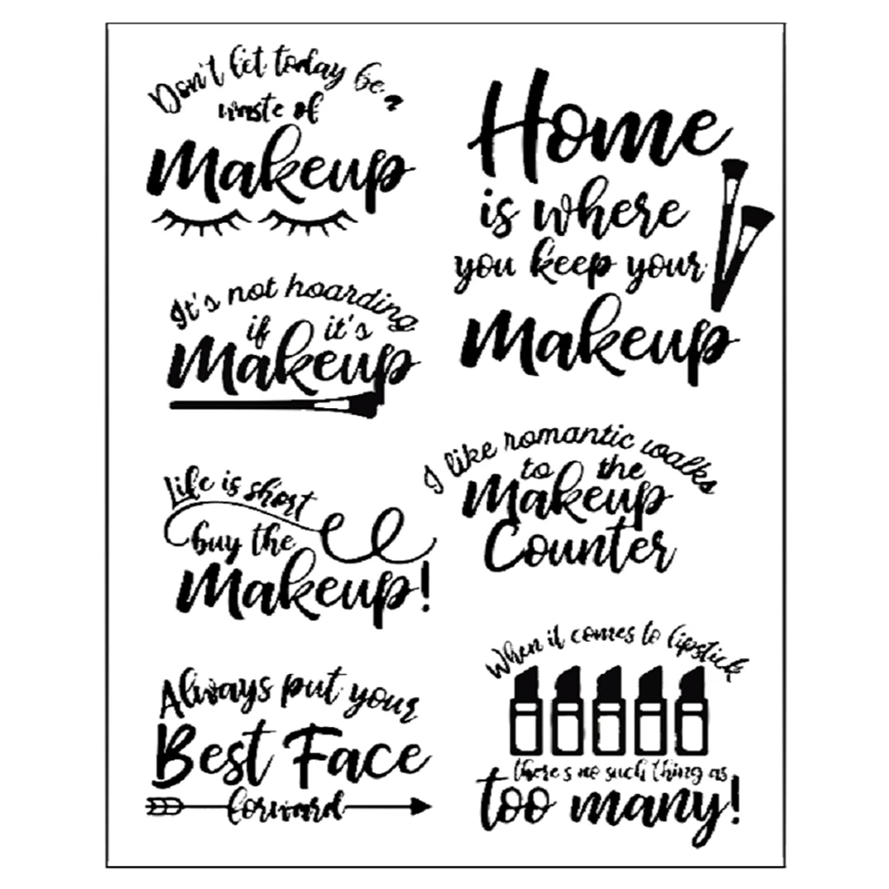 

Letter Makeup Stamps Frame 11*16cm 2019 Cutting Dies 3D DIY Scrapbooking & Stamping Rubber Sharp Craft Photo Gift Card Decor