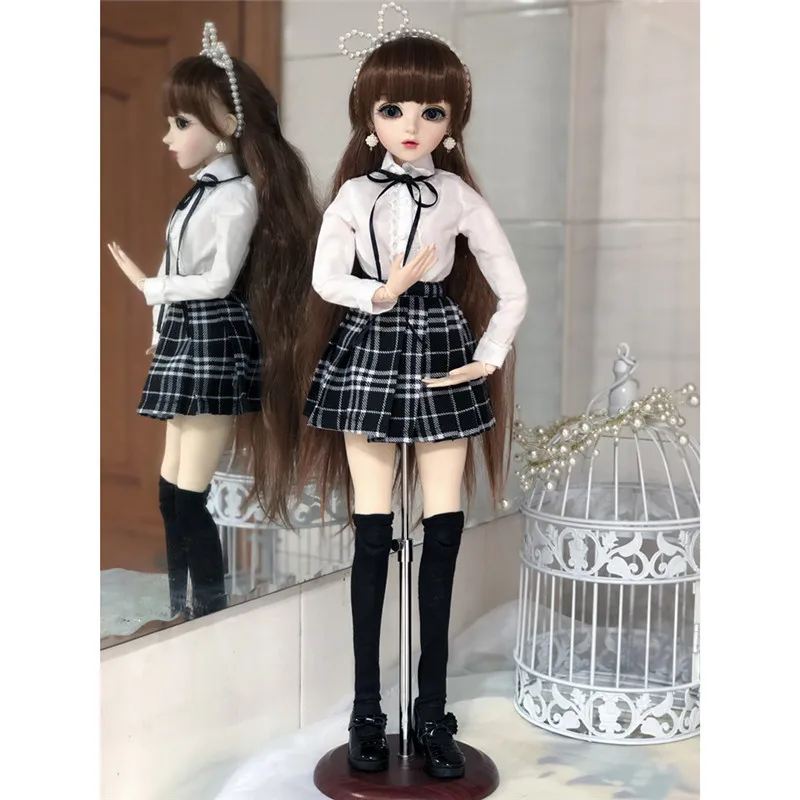 1/3 BJD кукла с одеждой Подвижная гибкими суставами поддержка Сменные Глаза DIY