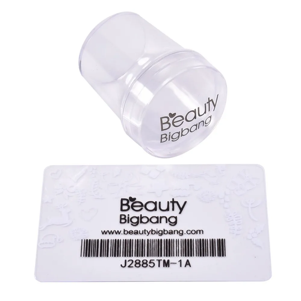 

BeautyBigBang Silicone Nail Stamper Set Transparent Nail Stamper Scraper Templates Print Transfer Nail Stamper Tool