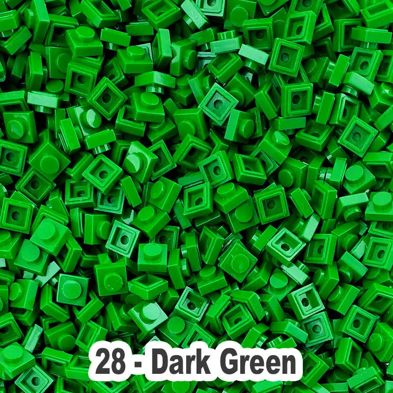 100pcs/lot Educational Toy Plastic Building Blocks Accessory 1X1 Plate 45 Colors Pixel Art DIY Toys for Children Christmas gifts