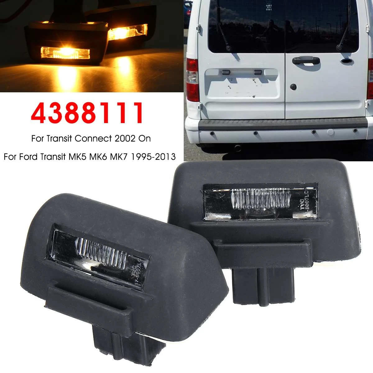 Eastar 1 Pair Gray Front Fog Light Lamp Bracket Fit For Ford Transit Mk7 2006-2014