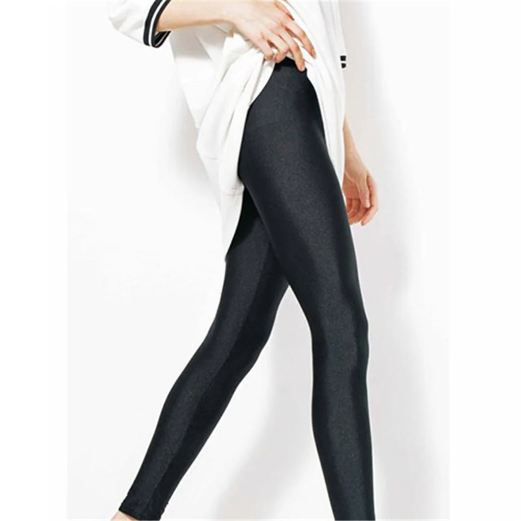 Соблазнительные Светоотражающие колготки женские эластичные с крючком черные