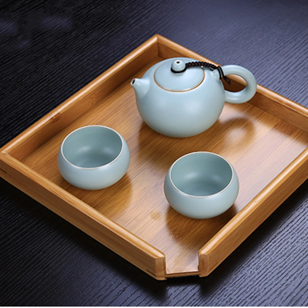 Подарок другу большой маленький чай аксессуары блюдце контейнер для чая услуги гаджеты Творческий прямоугольный бамбуковый поднос