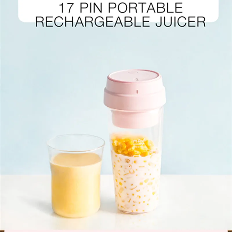 

Portable Electric Juicer Fruit Blender USB Rechargeable Fruit Mixers Juicers Fruit Extractors Food Milkshake For Home Travel