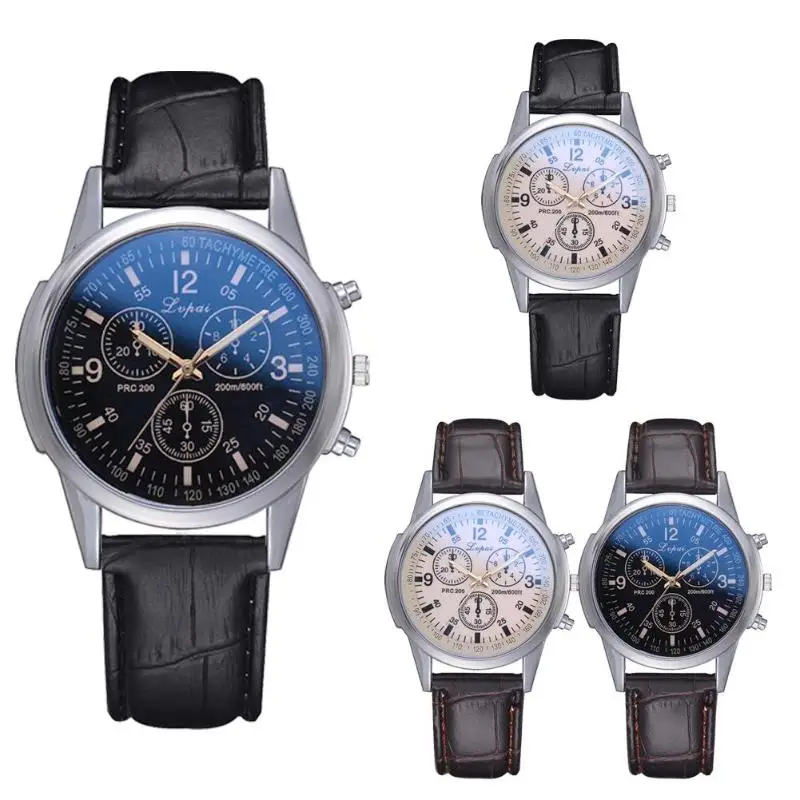 

Lvpai Leather Strap Quartz Watch Women Alligator Pattern Analog Wristwatch