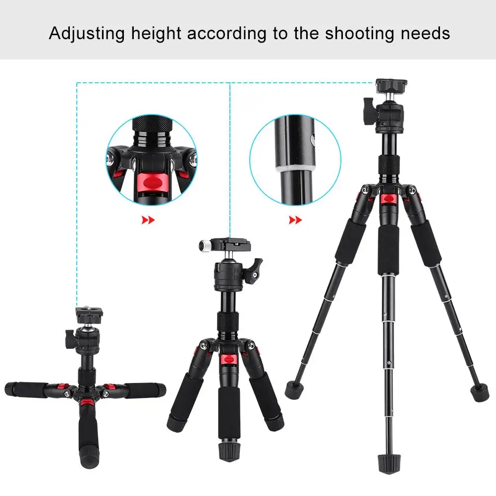 K521 мини штатив портативный Настольный выдвижной 360 градусов Штатив для DSLR