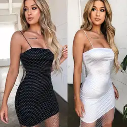 2019 летние женские пикантные Bodycon для вечеринки без рукавов Клубные Короткие мини платье