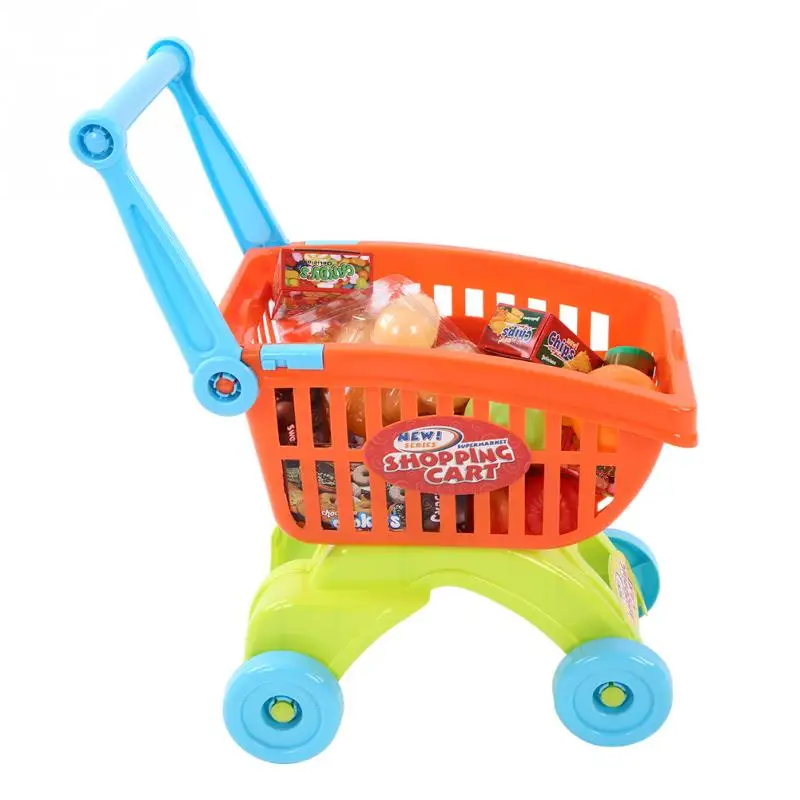Children Handcart Shopping Toy Simulation Supermarket Vegetable Fruit