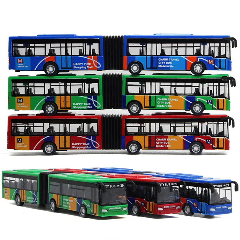  Children'S Diecast Model Vehicle Shuttle Bus Car Toys Small Baby Pull Back Toys