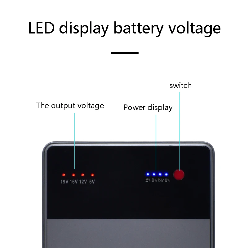 New 30000mAh Notebook Power Bank 3.5A 19V DC 2 USB External Battery Charger For Laptops Notebooks Tablets For iPhone X 8 8 Plus