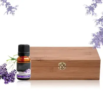 

High End Bamboo Essential Oil Box with 25 Grids DIY Protective Wooden Storage Case for Artistic Ornament Decorative Gift #DO