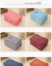 Fashion Bags Nylon Travel Portable Tote Shoes Pouch Waterproof Bag 4 Colors Home Storage & Organization drawing strap design gadgets storage nylon bag pouch set watermelon red 4 pcs