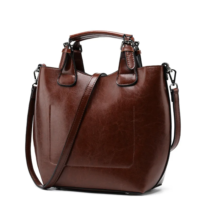 

High Quality Genuine Leather Women Tote Bag Sling Messenger Handbag Simple Fashion Real Cowhide Crossbody Shoulder Shopping Bags