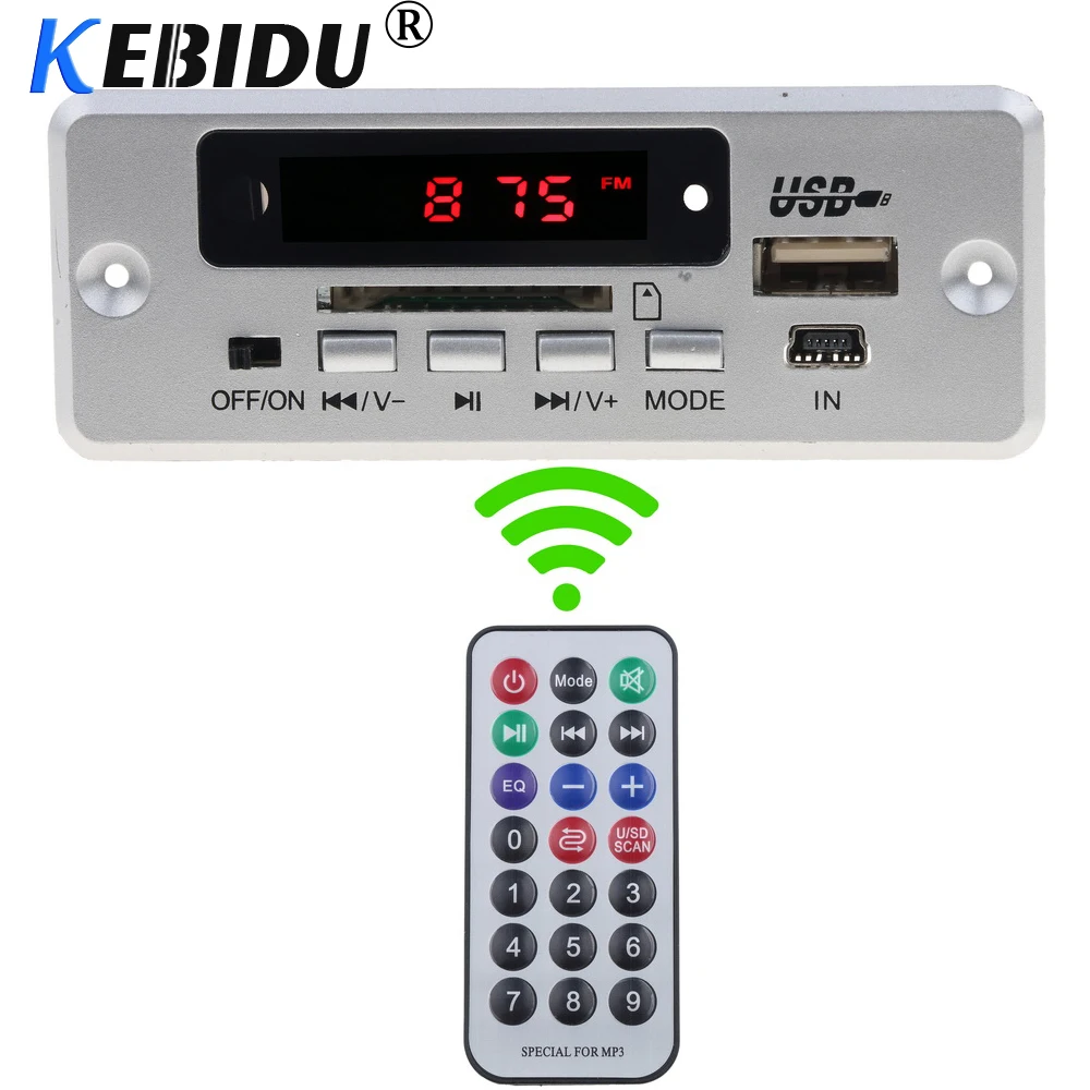 MP3 декодер KEBIDU Bluetooth5.0 плата модуль беспроводной автомобильный музыкальный плеер