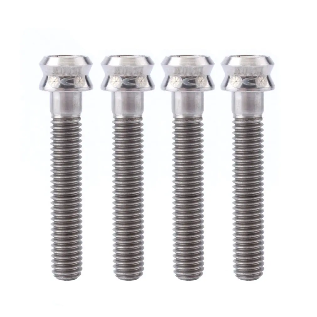 4pcs M6*35 Titanium alloy screws Heightening Handle Bar Bowl Cap Screws Mountain Bike Road Set | Спорт и развлечения