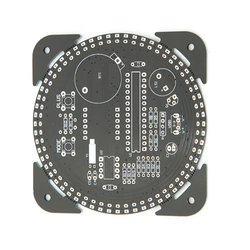 Обновленный DIY DS1302 светильник с управлением, вращающийся светодиодный набор электронных часов, вращающийся электронный набор часов, Ночной светильник, музыкальные часы