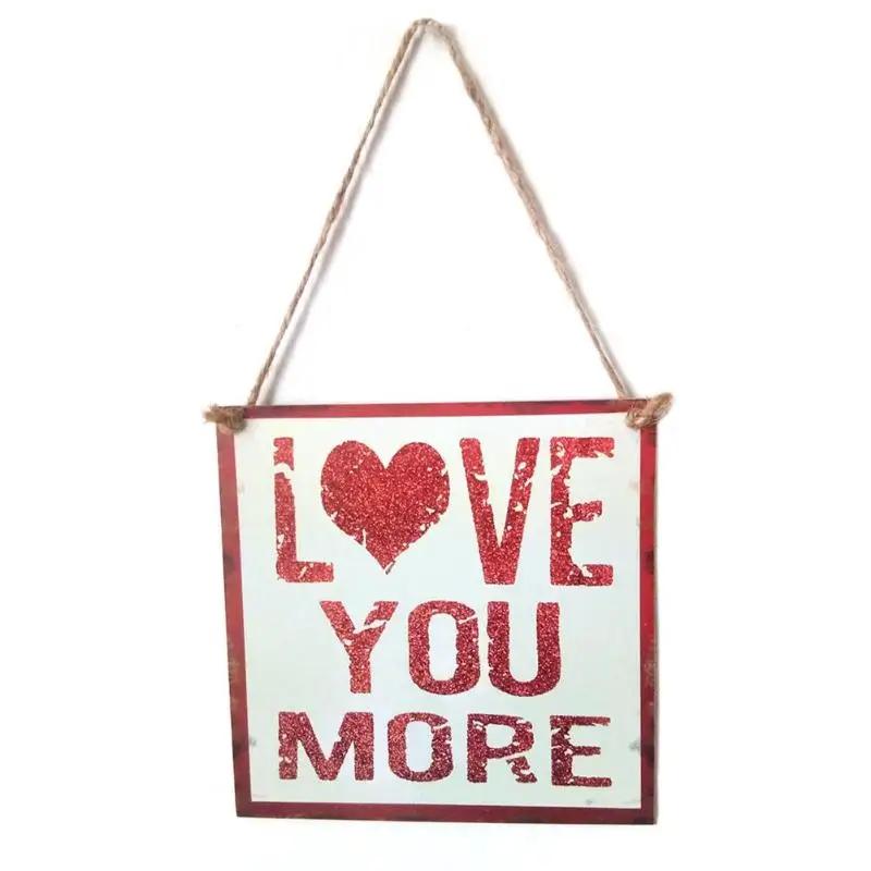 Love You More Wooden Letter Wall Hanging Board Plaques Signs Decorate